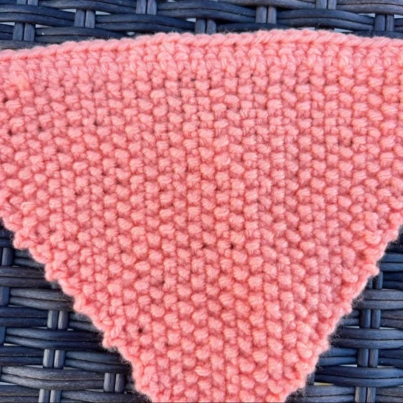 Dog Bandana Hand Knit in USA Western Dog Outfit Tie Scarf - Picture 5 of 6